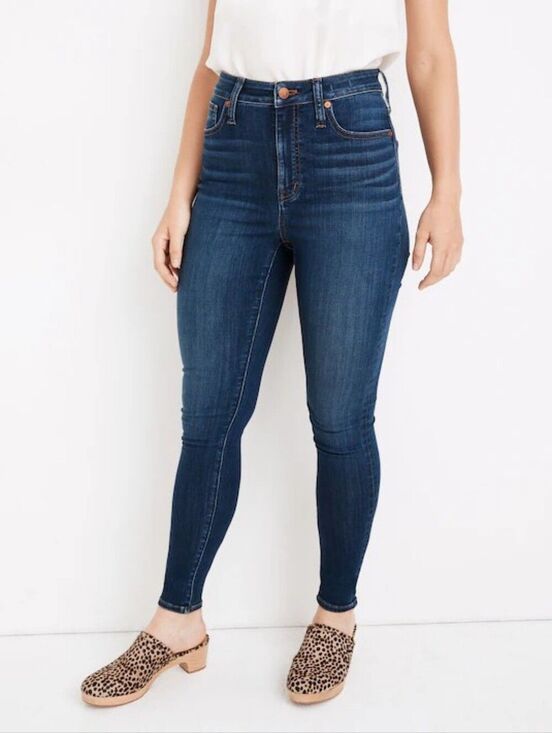 Madewell Denim - Madewell Womens Sussex Wash Blue Curvy High Rise Skinny Jeans Size 27